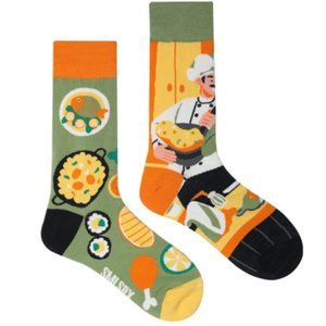 Chef Women Socks Medium High Crew Colorful Hosiery Accessory Feet Hose